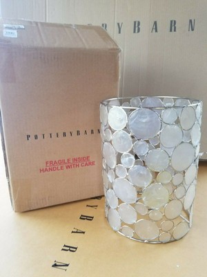 Pottery Barn Custom Marina Capiz Pendant Hood Shade 7 Diam 9 75 H