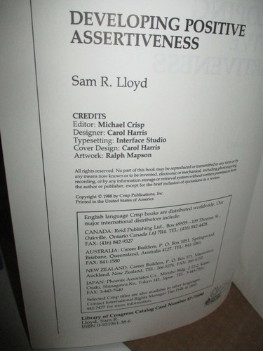 50-minütige Serie: Entwicklung positiver Durchsetzungskraft von Sam R. Lloyd (1988, Papier - Bild 6 von 7