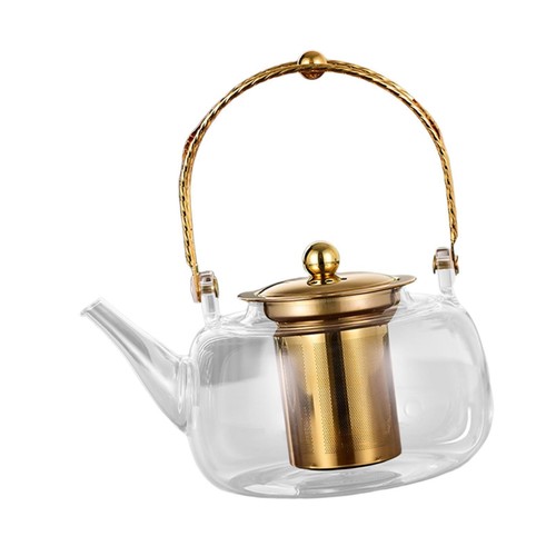 Glas Teekanne Kung Fu Tee klar 1000ml mit Teesieb für Küche Wandern - Bild 12 von 27