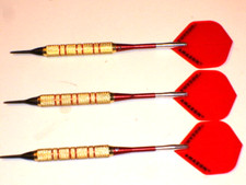 Soft Tip Darts New, 18 Gram Knurled Brass, Aluminum Spinning Shafts, 1527