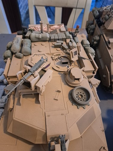 1/16 accessori serbatoio Abrams / stivaggio per stallone lungo / Tamiya / trombettiere - Foto 4 di 6