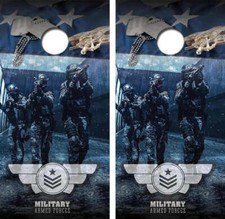 KT Cornhole Wraps Military Armed Forces laminated Cornhole Vinyl Wraps / Sticker
