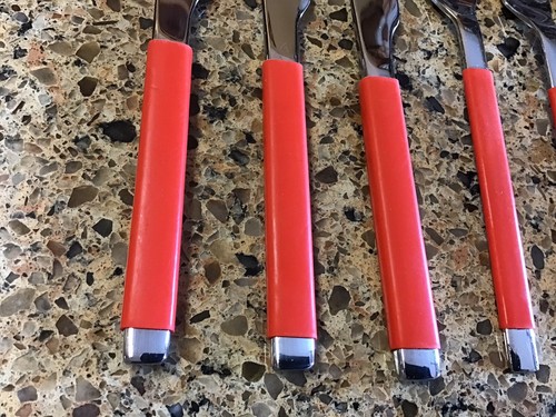 Villeroy & Boch 18/10 Stainless Flatware 11 Mixed Pieces S+ Chili Red Nice! - Picture 6 of 16