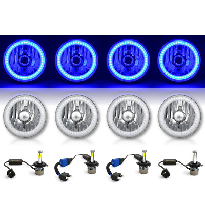 Led Headlight Round LED SMD Halo Rings For Ford Mustang GT 2005-2012 Fog Light Angel Eye Lamp DRLs E Halo Fog Lights - Foto 4