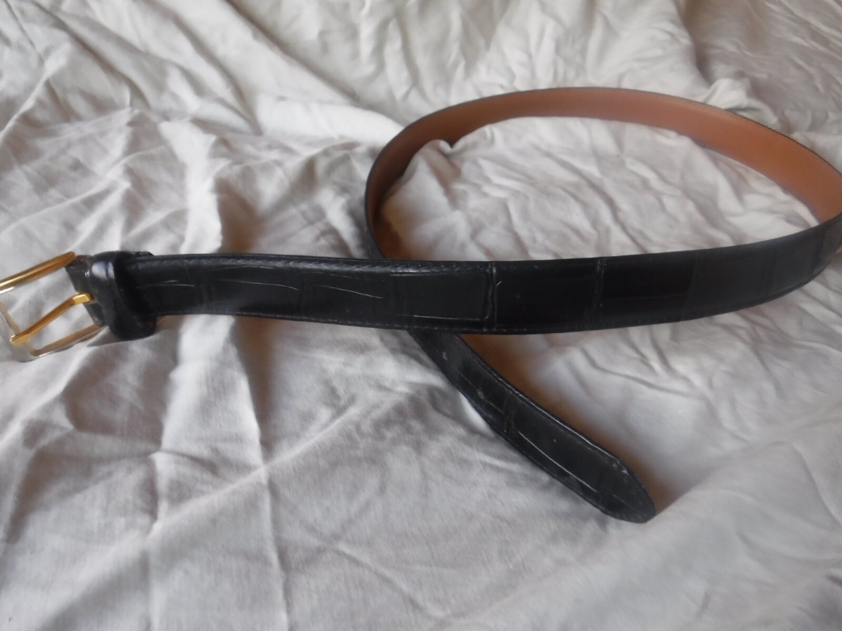 Johnston & Murphy Men's Basic Leather Belt - 40 Inch, Black, Genuine Leather With Stitched Edge - View #6