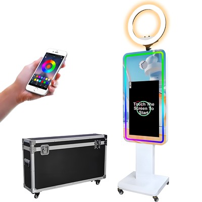 Magic Mirror Selfie Fotobox tragbar mit Touchscreen für Events und Feiern DE