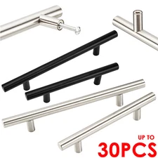 Modern Kitchen T Bar Handles Stainless Steel Cabinet Drawer Knobs Pulls 6''-14''