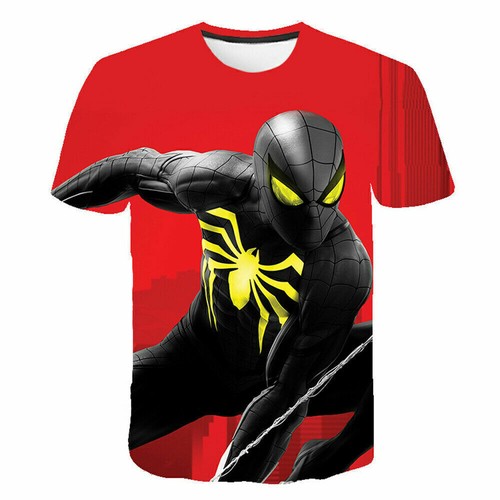 Spiderman Camisetas Niños Niños Niñas Manga Corta Verano Estampado Camiseta 98-146 - Imagen 4 de 17