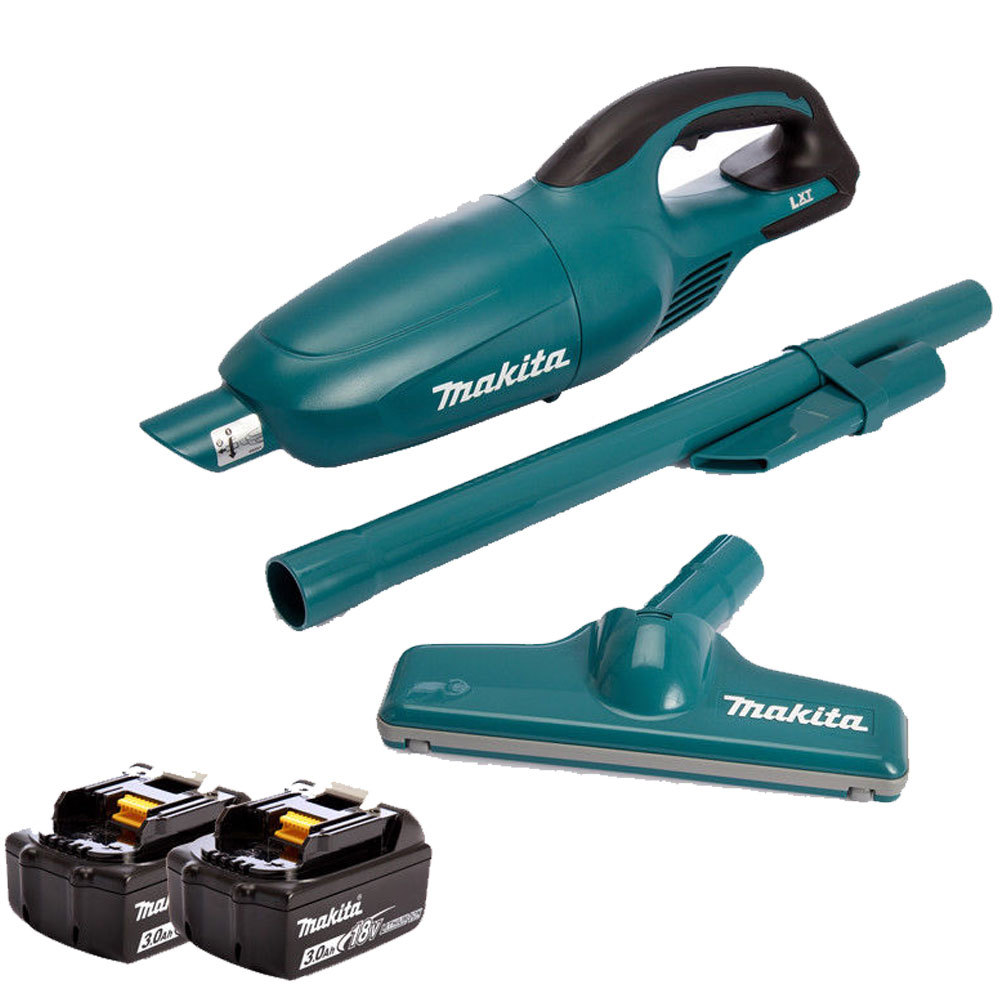 Makita DCL180Z 18V LXT Cordless Vacuum Cleaner With 2 x 3Ah BL1830