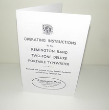  Remington Rand Portable Typewriter Instructions Reproduction thumbnail