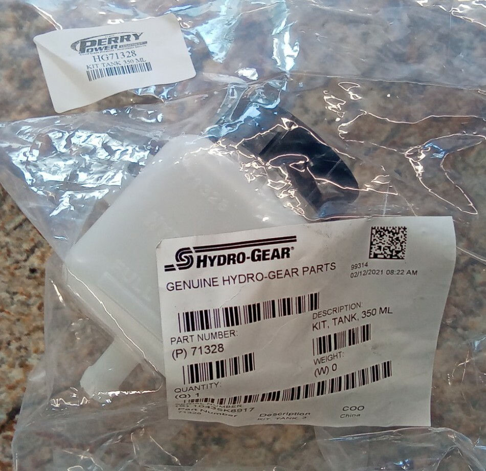 New Genuine OEM HYDRO GEAR Transmission 71328 Tank Assembly Kit