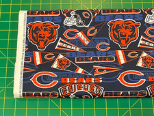 Fabric Remnant 10" Chicago Bears Hometown Football Team 100 Cotton Fabric