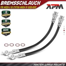 2x Bremsschlauch Bremsschläuche Hinten für Mazda 6 GG Station Wagon GY 2002-2007