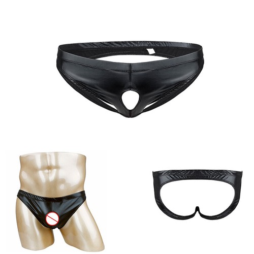 Bikini uomo sexy ecopelle slip intimo marsupio perizoma slip jockstrap mutandine - Foto 50 di 101