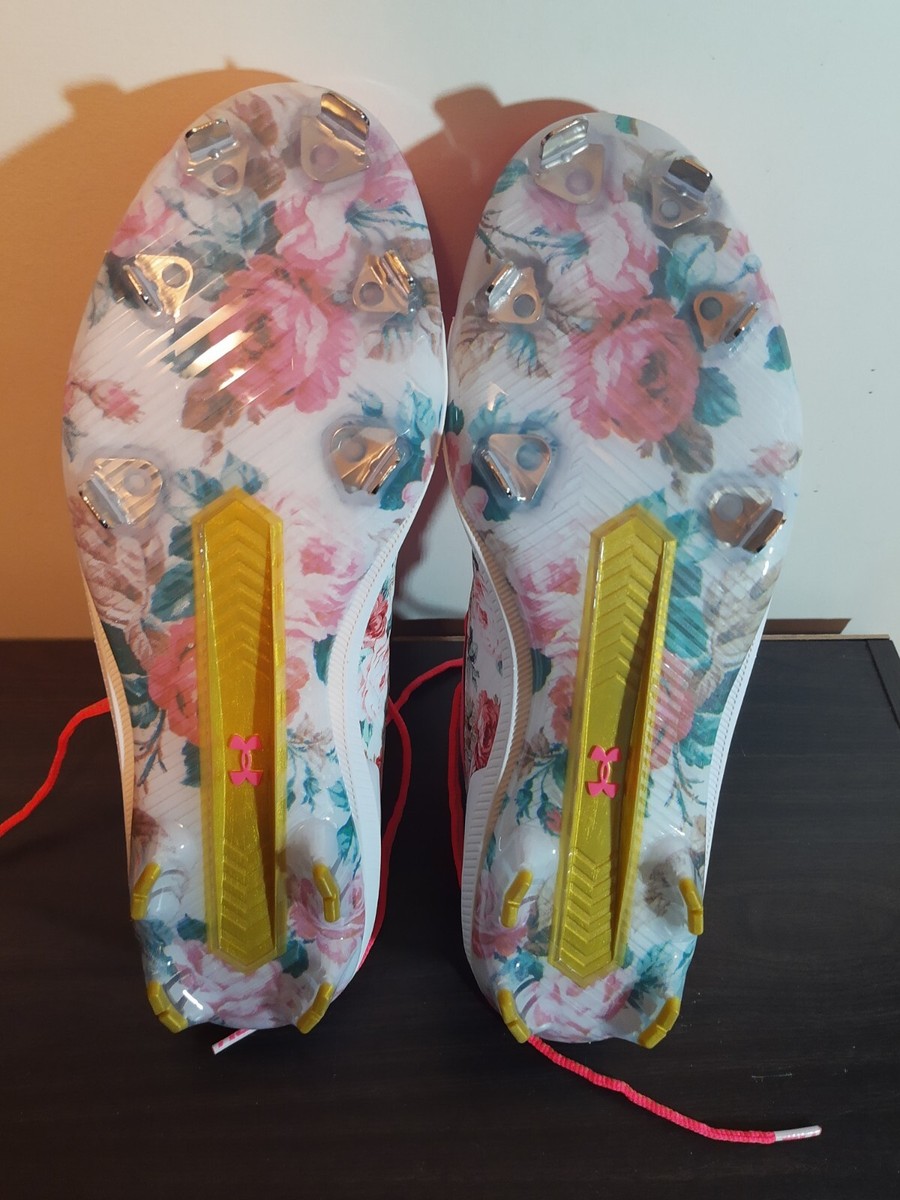 PINK Under Armour B‎ Harper Mothers Day Men\'s Baseball Cleats Floral 3021451-102 Love You Mom main image 4
