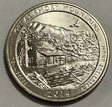 2014 S - Great Smokey Mountain - America The Beautiful - Exact Coin Imaged #ABQ9