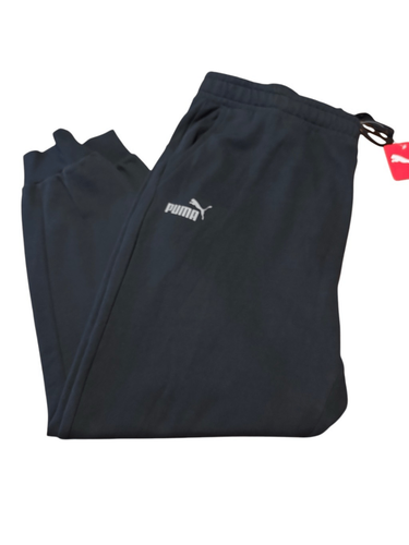 Puma Mens Alpha essential Black Cotton Drawstring Jogger Pants New Size 4XL