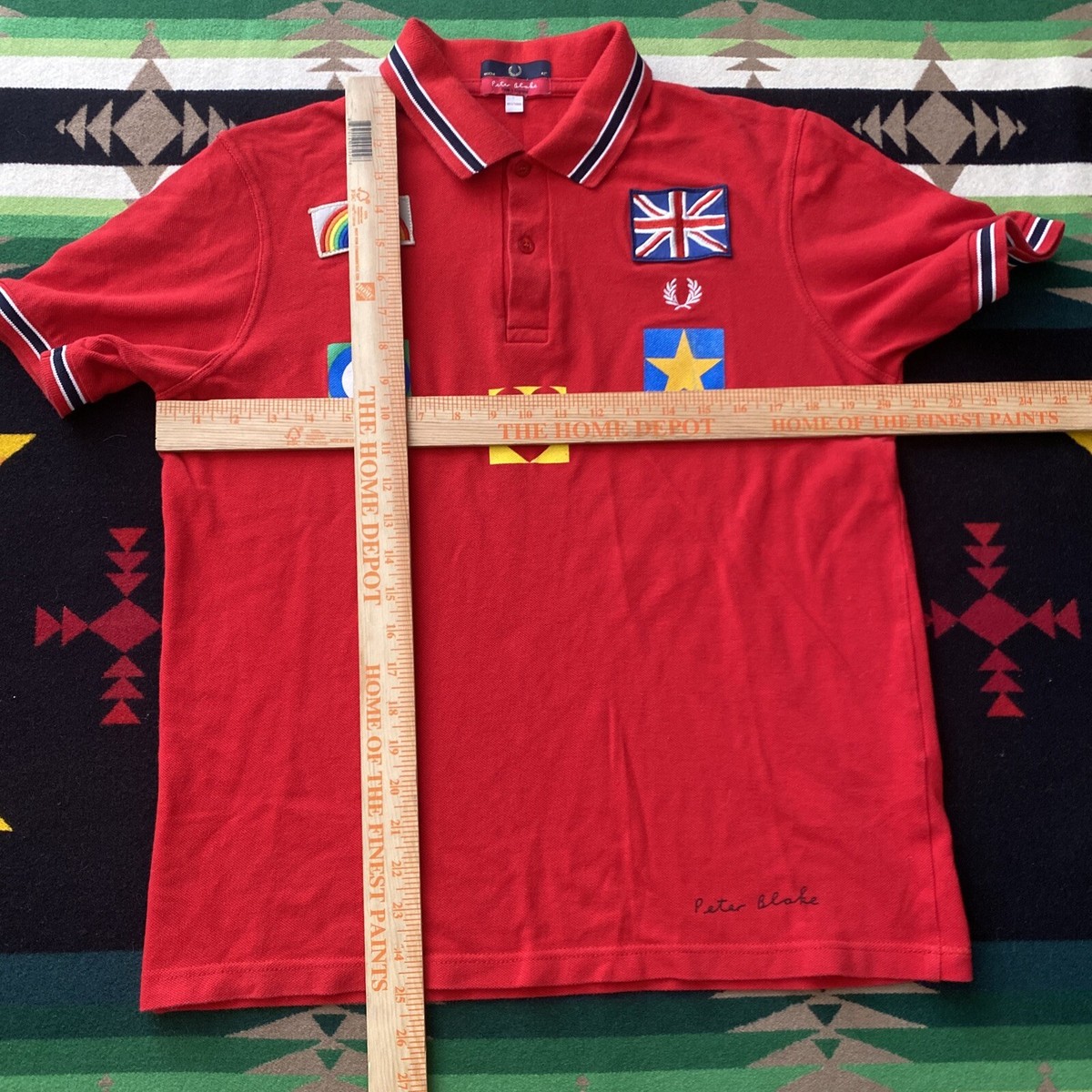 Fred Perry X Peter Blake X Blank Canvas Polo Shirt L/42