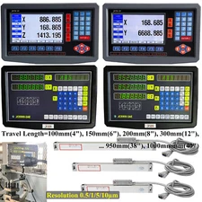 Precision 1μm Linear Scale DRO 2/3 Axis Digital Readout Glass Encoder Lathe Mill