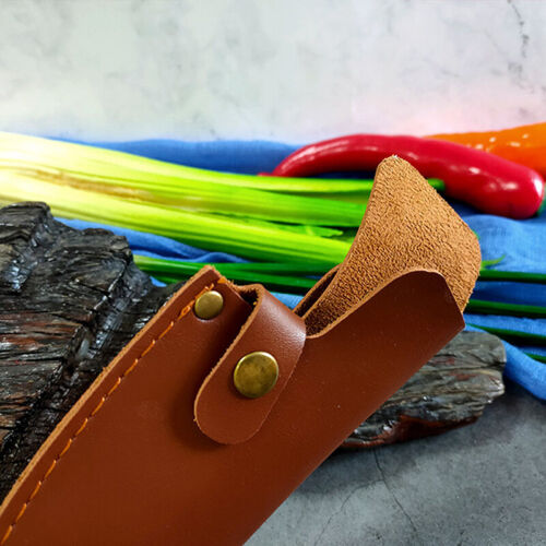 Knife Cover Chef Butcher Kitchen Tools Full Tang Handle Leather Knife Sheath - Picture 6 of 16