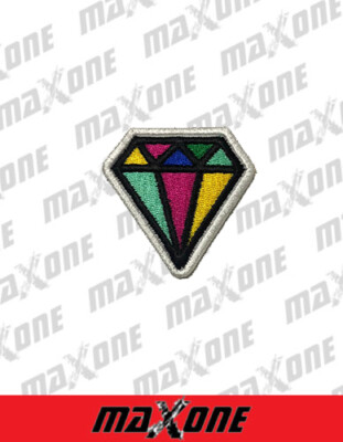 Mini mehrfarbiger Diamant Bügelbild Patch - niedliche Applikation Handwerk Abzeichen HD154