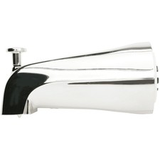 Plumb Pak PP825-37 Bathtub Spout with Diverter, 3/4 in Connection, IPS, Zinc, Ch