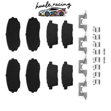 Front Rear Ceramic Brake Pads & Hardware For Lincoln MKX Mazda CX-7 Ford Edge