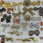 Lot 38 Vintage Now RIBBON BOW BROOCH Pins Rhinestone Enamel Costume Jewelry