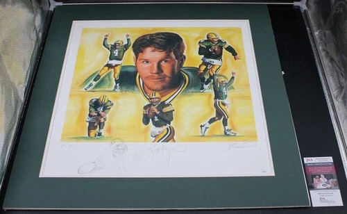 Brett Favre Signed Litho James Fiorentino Autograph Auto #'d 7/31 JSA ZJ17771