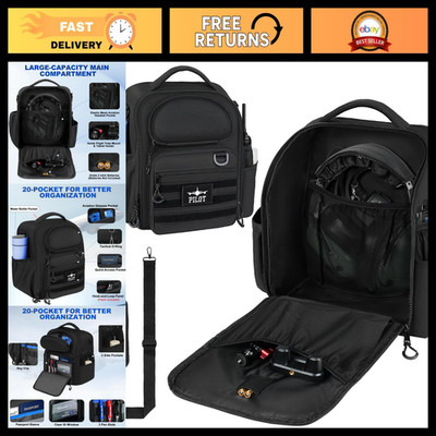 Aviation Headset Bag, Pilot Flight Gear Bag, Durable Travel Case for Pilots