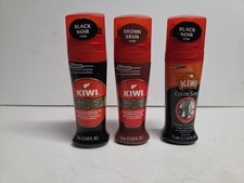 Kiwi Instant Polish Black Brown 2.5oz Revives Protects Brown Leather Vs15 X 3
