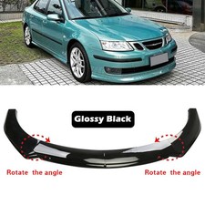 For Saab 9-3 Aero Front Bumper Lip Splitter Spoiler Body Kit Glossy Black