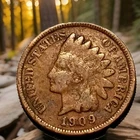 1909 Indian Head Cent Actual Coin Shown - 1