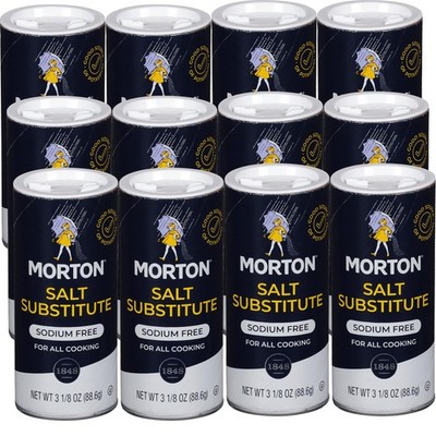 Morton Salt Substitute, Sodium Free 3.12 Ounce (Pack of 12) 