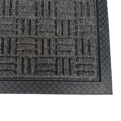 Eingangsmatte strapazierfähig anthrazit 90x150cm Recycling Gummi Polypropylen rutschfest