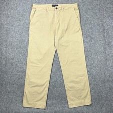 American Eagle Pants Mens 34x34 Tan Khaki Relaxed Straight Chino Cotton Classic