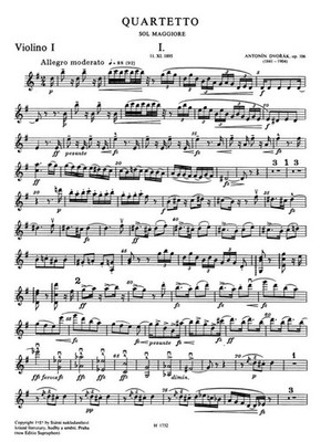 String Quartet No.13 in G major Op.106 (Parts) String Quartet Instrumental Quart