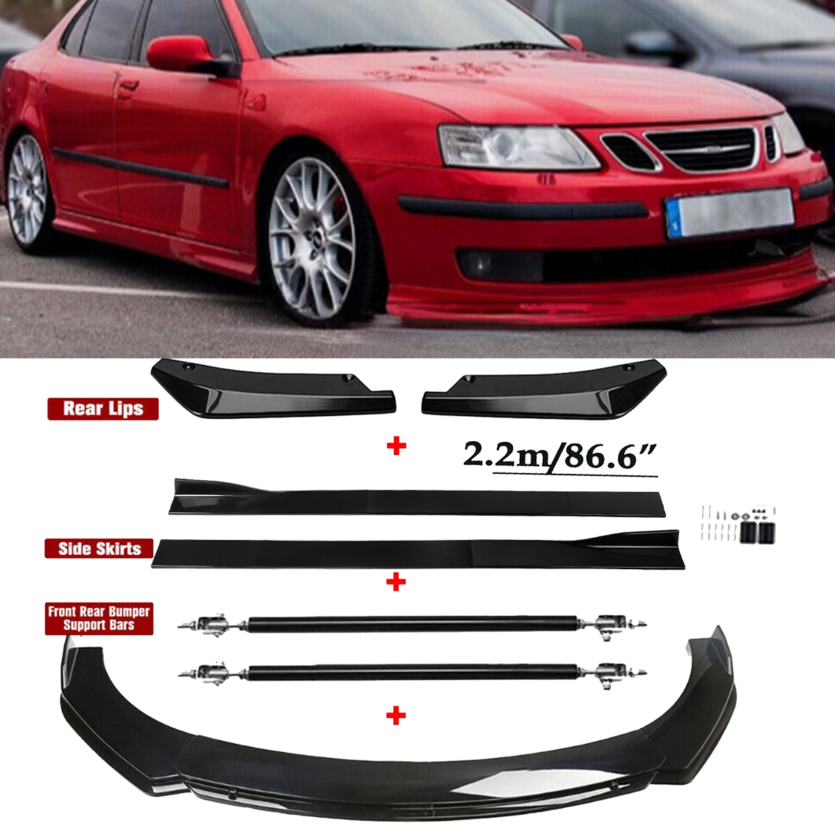 yページ lip service2点 Front Bumper Lip Spoiler + Side Skirts + Rear Lip For Saab 9-3 9-5