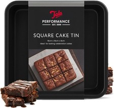 Image of Tala Performance Loose Base Square Cake Tin 18x18cm Carbon Steel Non-Stick