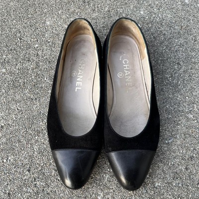 CHANELラバーブーツ　36 CHANEL Suede Leather Toe Cap Loafers 36 | eBay