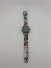 IN ORIGINAL BOX Vintage 1994 Swatch Watch Sky Heroes Model GM704 Needs Battery  