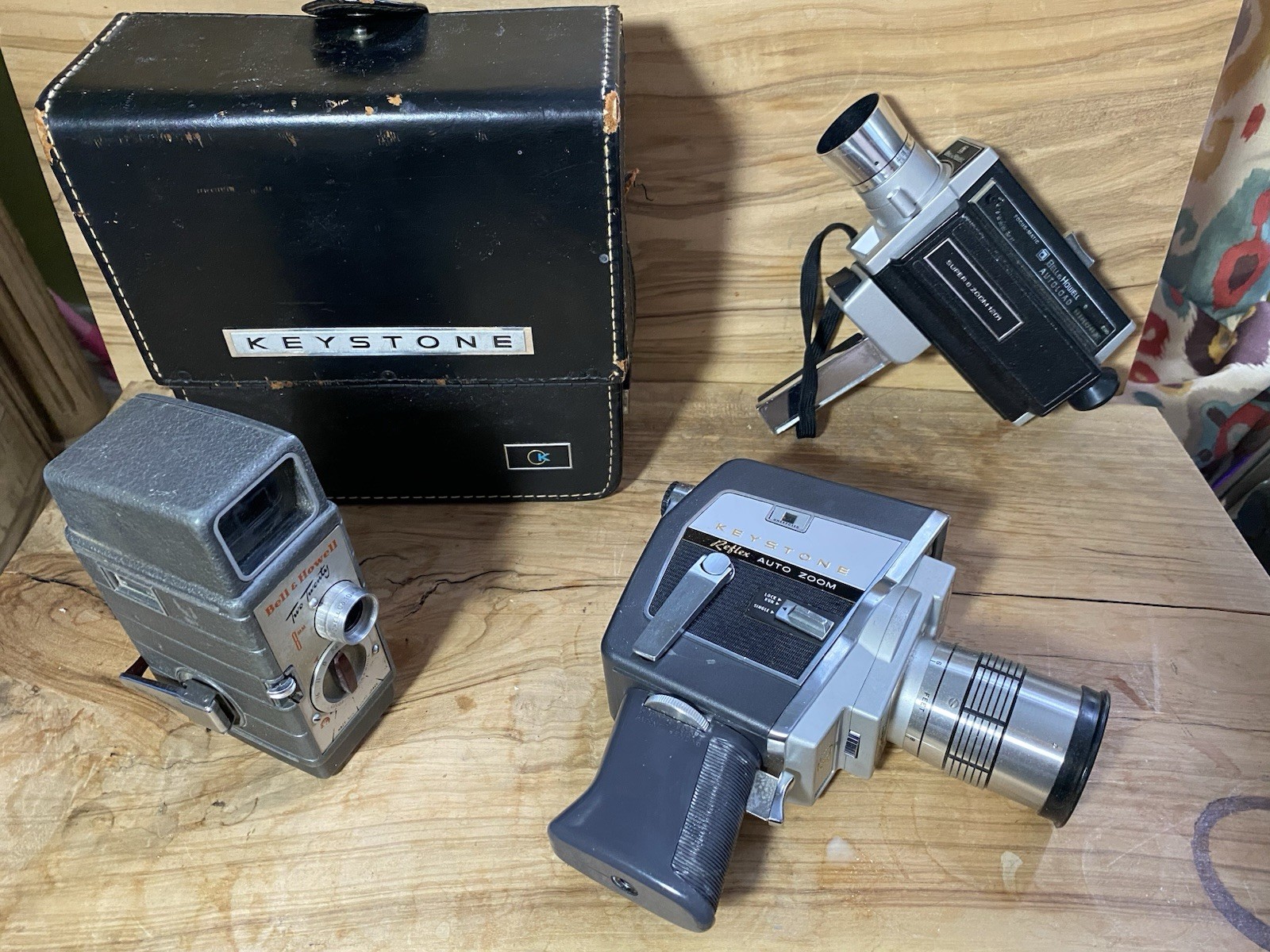 Lot Of 3 Vintage Super 8 Movie Camera Keystone ,  Bell & Howell