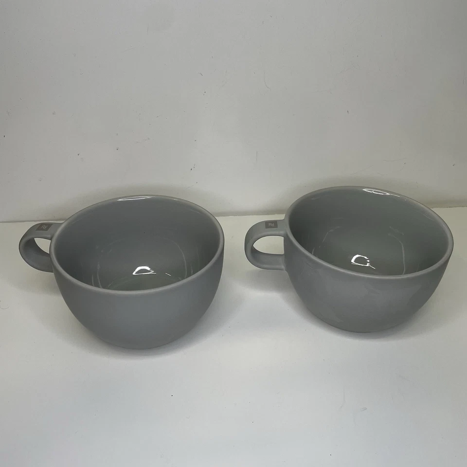 Juego de 2 tazas de café capuchino gris medio Nespresso Barista Big Game Collection Foto 4 de 4