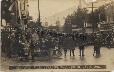 RP Menomonee Falls Wisconsin 1922 Highway 15 Celebration WI