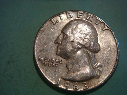 1963 P Washington Quarter in Decent Album Filling cond actual coin in pic