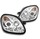 1998-2004 MERCEDES-BENZ R170 SLK CHROME SET HALO PROJECTOR HEAD LIGHTS L+R PAIR