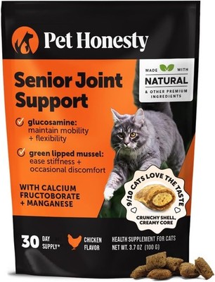 Senior Cat Joint Supplement Crunchy Creamy Hip + Joint for Cats - Ease Mobility 