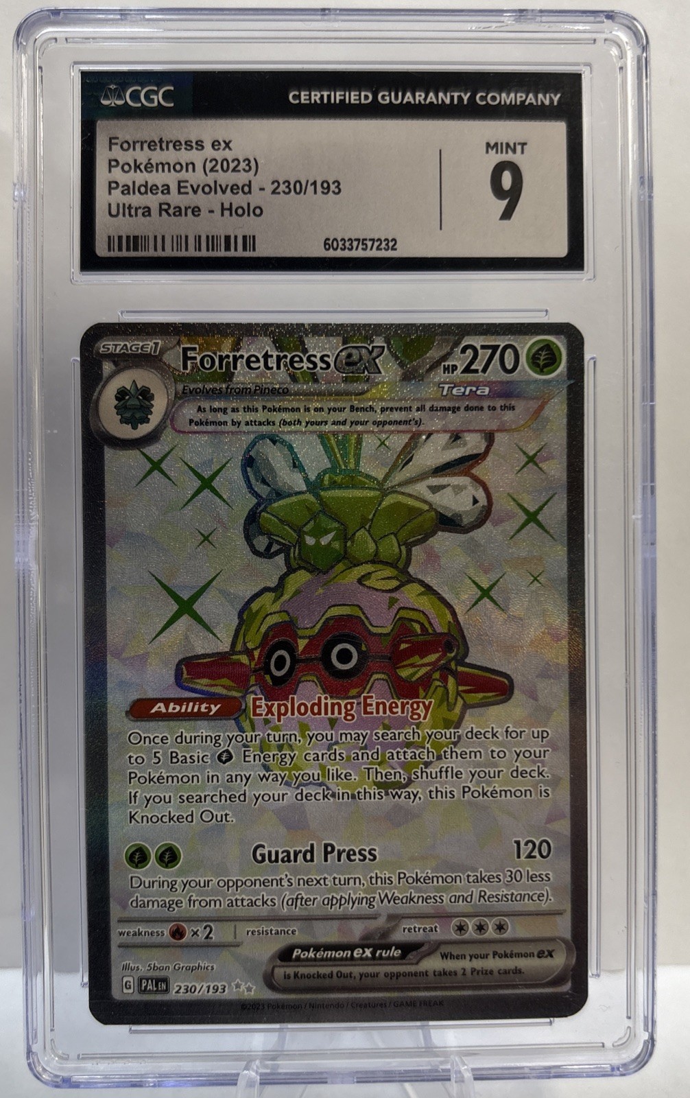 Forretress ex 230/193 Sv02: Paldea Evolved Holo PSA 9