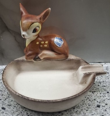 1950s Hummel Porcelain Walt Disney Bambi Ashtray