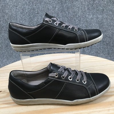 Josef Seibel Shoes Womens 10 Dany 59 Sneakers Black Leather Lace Up Low 226210
